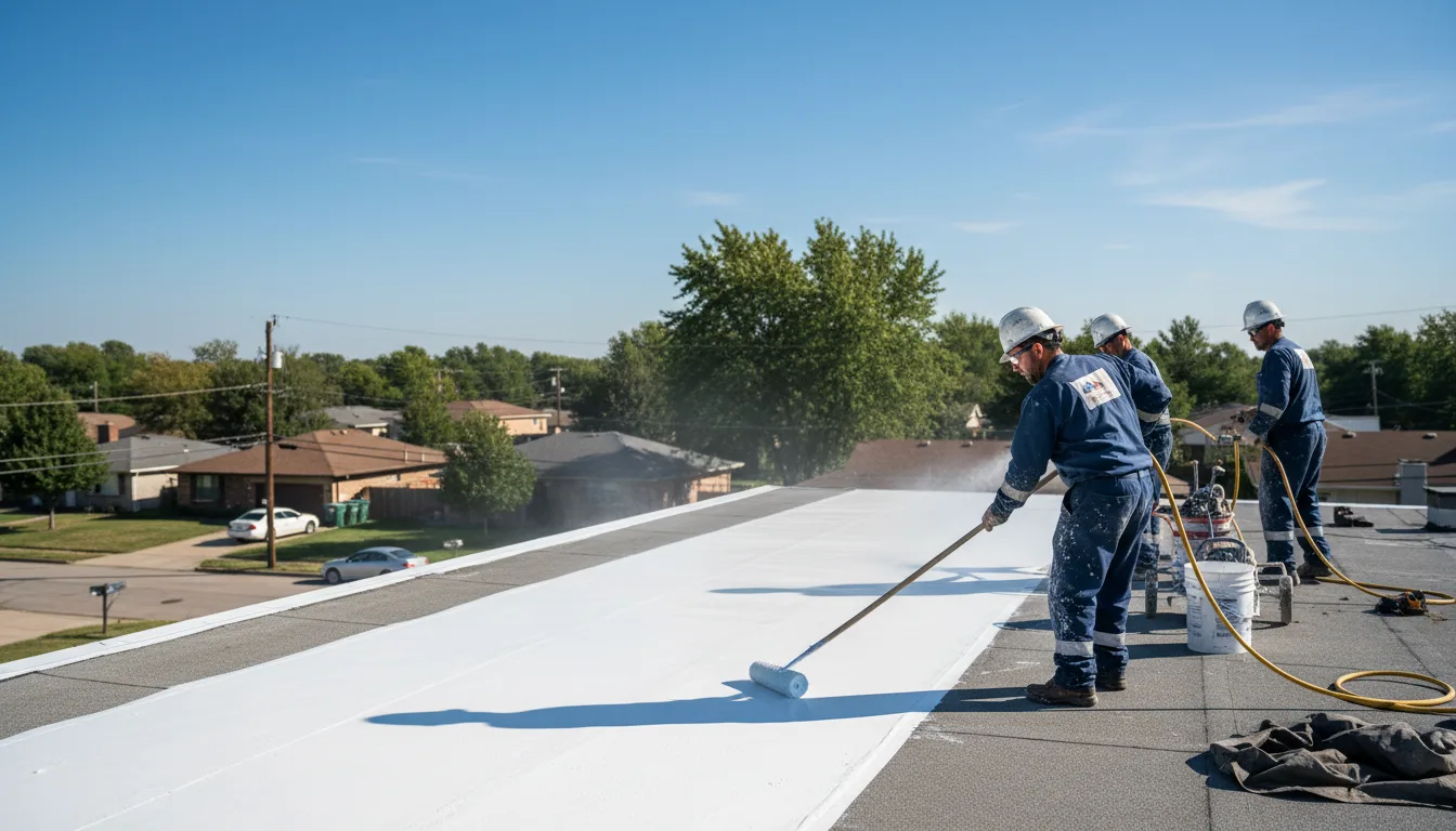 Commercial roof coating in Amberson, PA near me